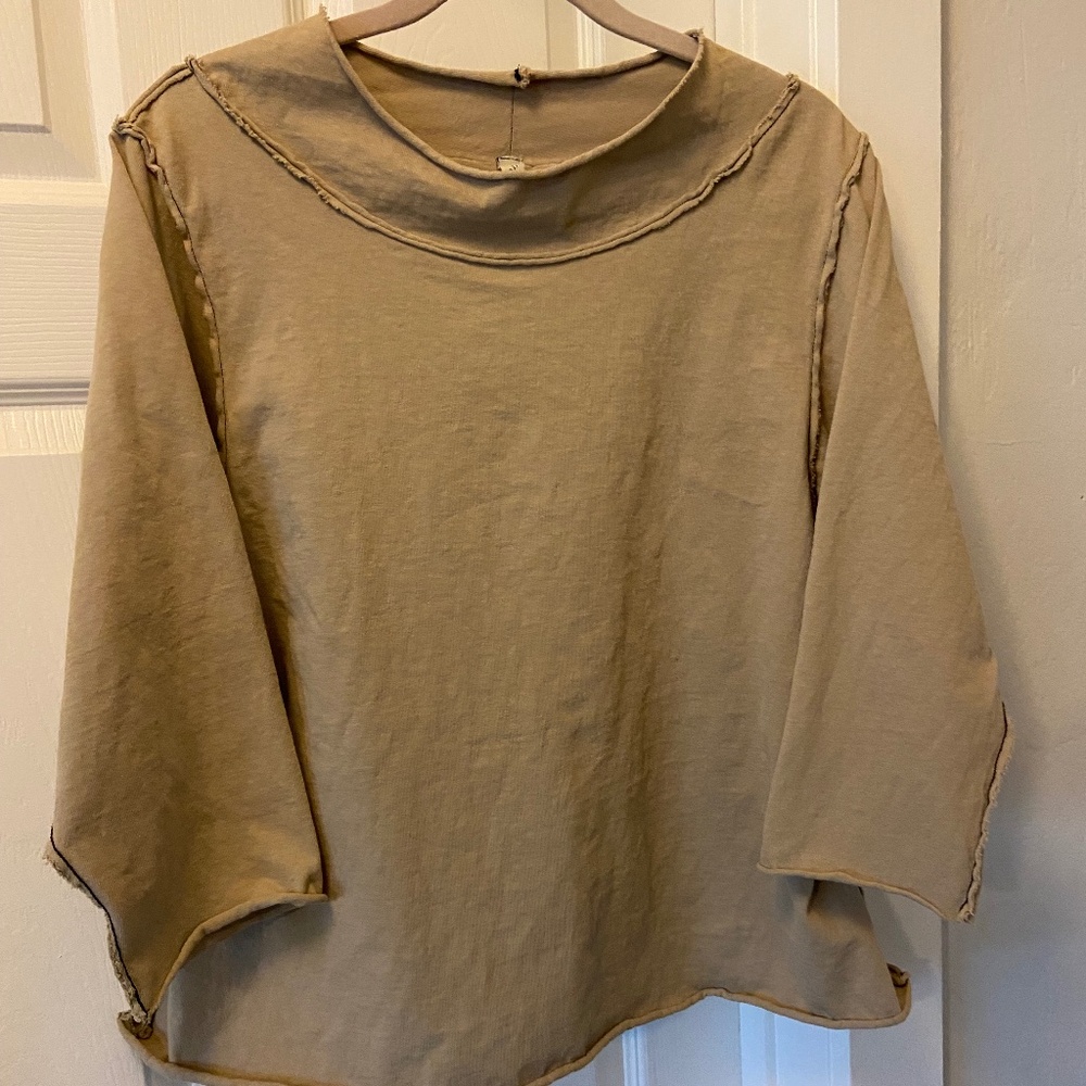 Tan Cynthia Ashby Cotton Top
